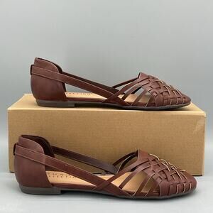 NEW Journee Collection Women’s Ekko Cross Weaved Flats Brown Size 6.5